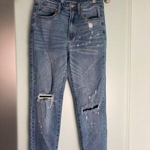 NoBo No Boundaries Size 9 Women's/Juniors Skinny Distressed Jeans, medium wash